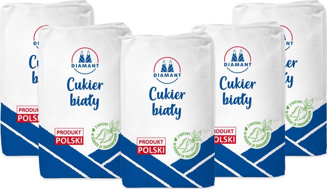 Diamant Diamant Cukier biały 1 kg x 5 sztuk