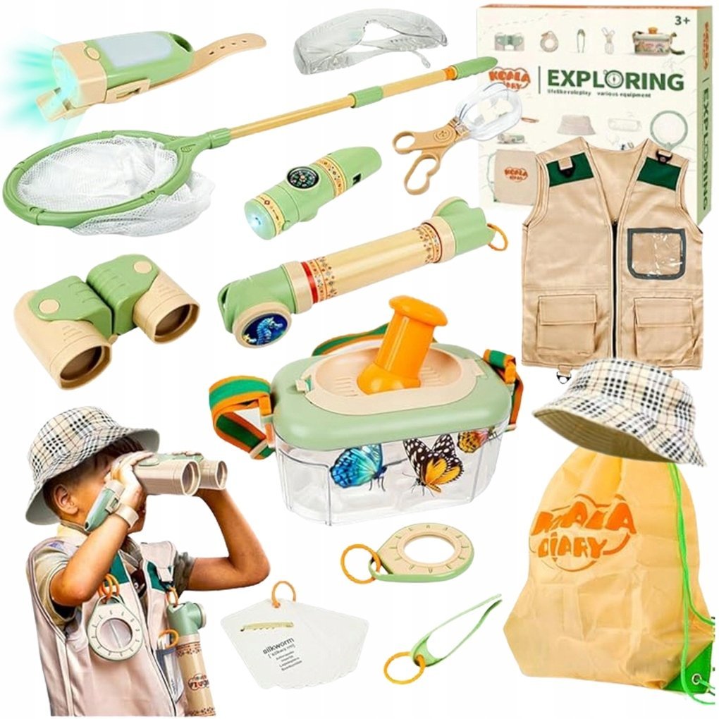 Bounn Zestaw małego biwakowicza z kamizelką i akcesoriami