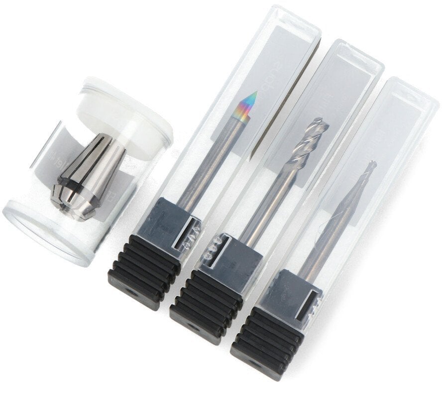 Zestaw 3 frezów do CNC + tuleja zaciskowa ER11-A 4 mm - do Snapmaker Artisan/2.0}