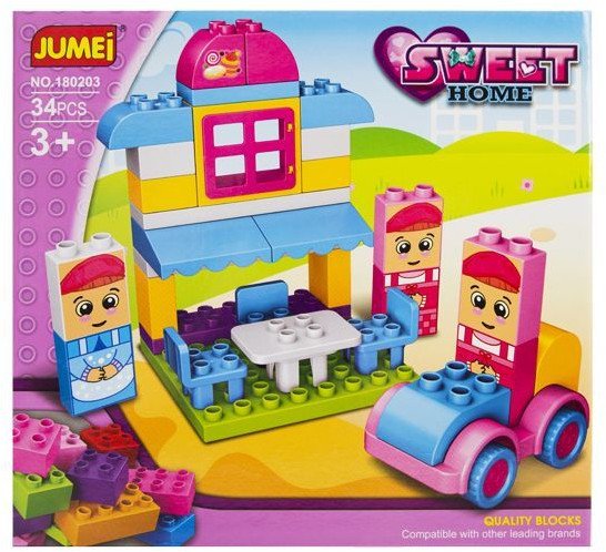 Klocki Jumei 3+ CUKIERNIA 34 elementy, 28x26cm