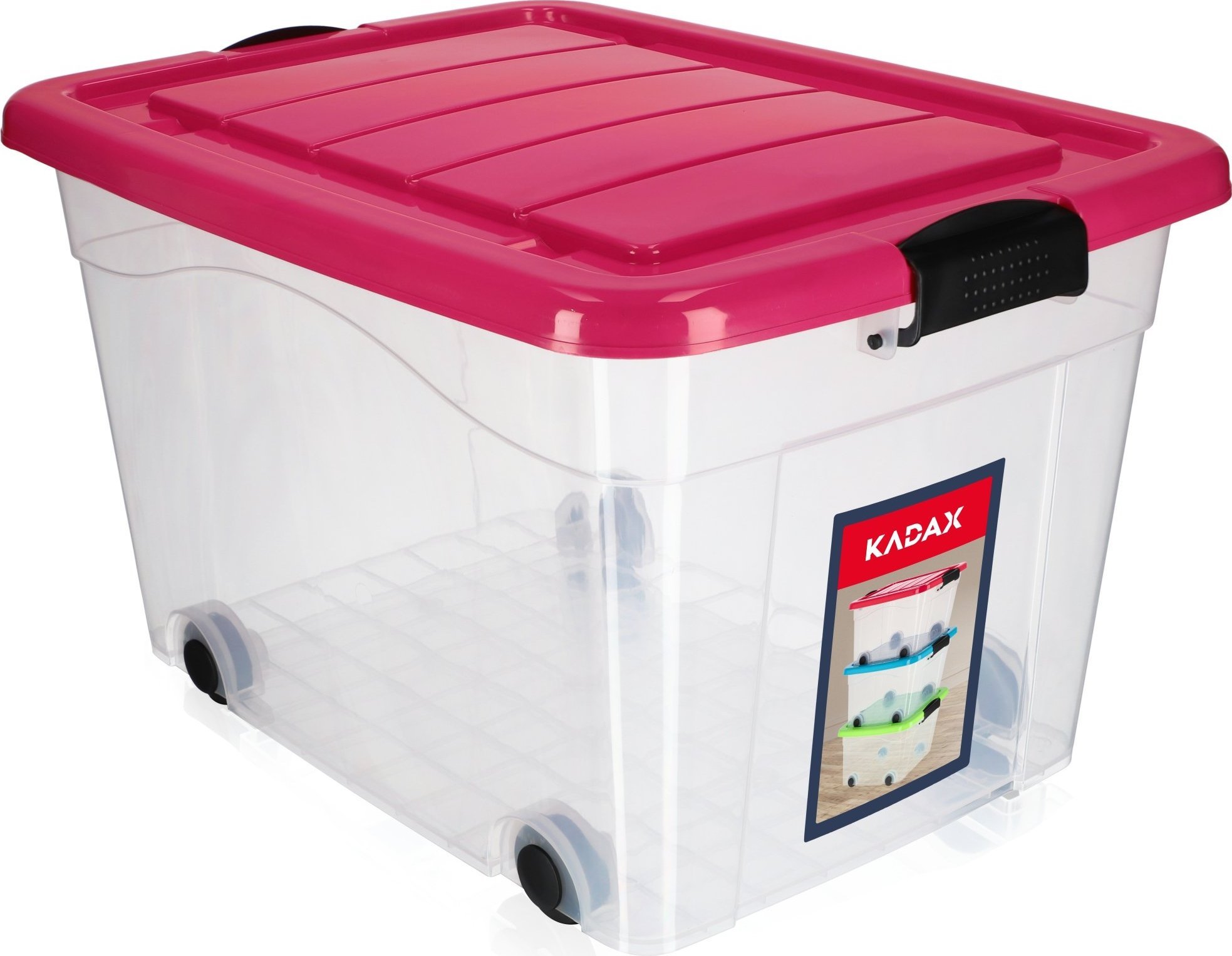 Kadax Pojemnik Organizer Pudełko Zabawki Na Kółkach 60L