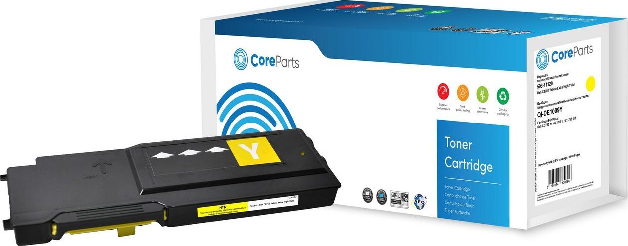 Toner CoreParts Toner Yellow 593-11120