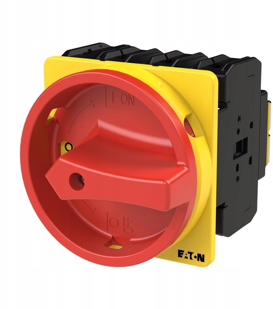 Eaton Rozłącznik główny, 3 bieg.+N, 80 A, montaż na tablicy, pokrętło czerwono-żółte z blokadą na kłódkę P3-80/EA/SVB/N EP-400927
