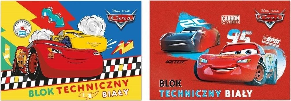 Beniamin Blok techniczny A4/10K biały Cars