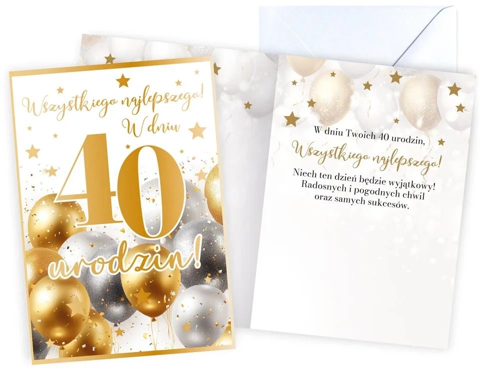 Kartka Okolicznościowa na 40 Urodziny - Cyfry