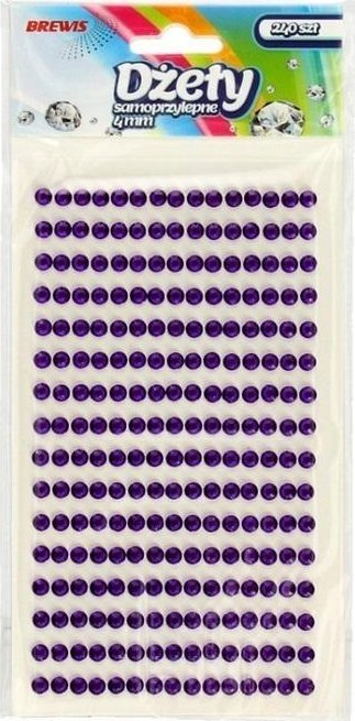 BREWIS Dżety samoprzylepne fioletowe 4mm 240szt