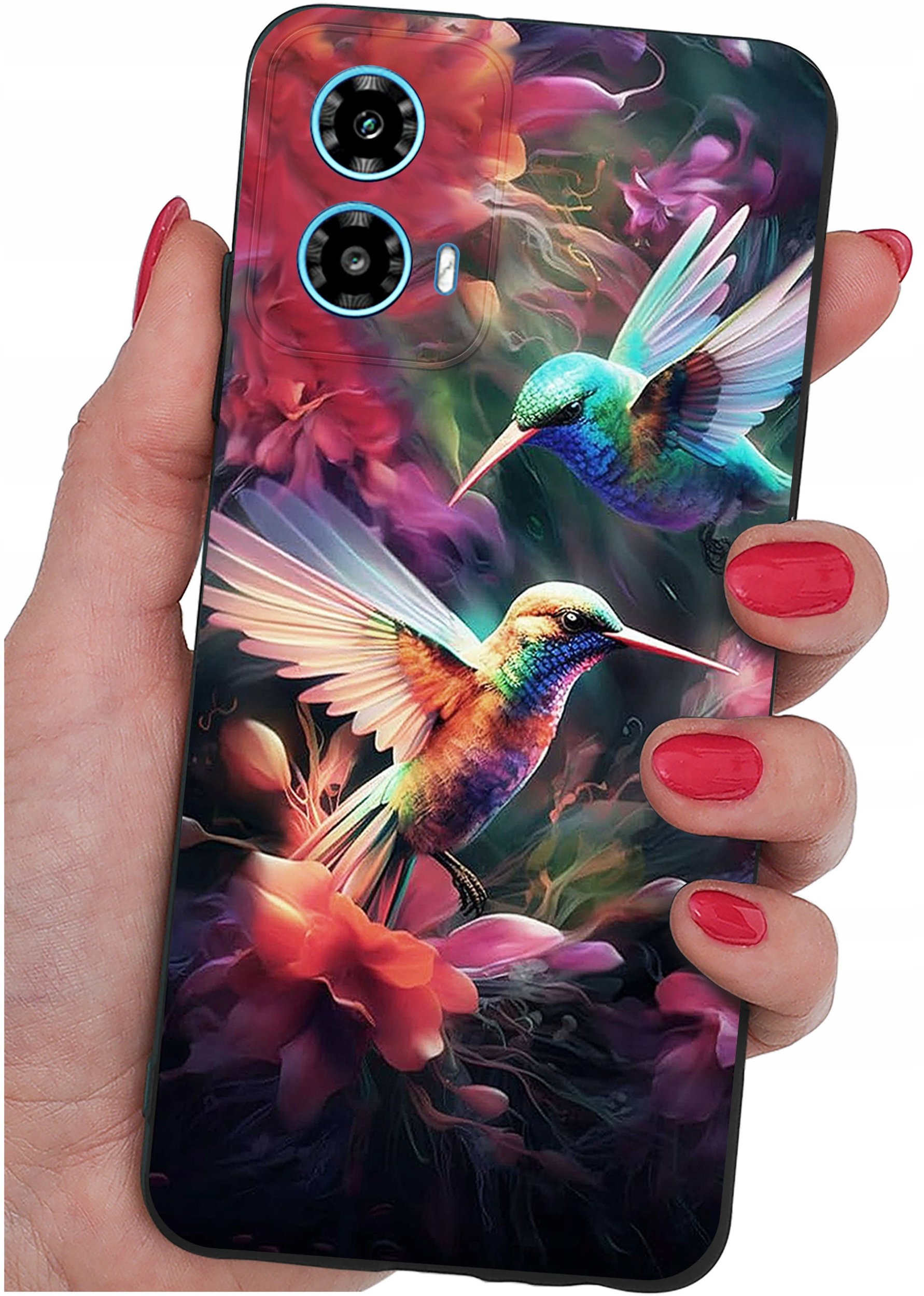 ETUI do Motorola Moto G34 5G WZORY |SILIKONOWE MATT CASE + SZKŁO 9H