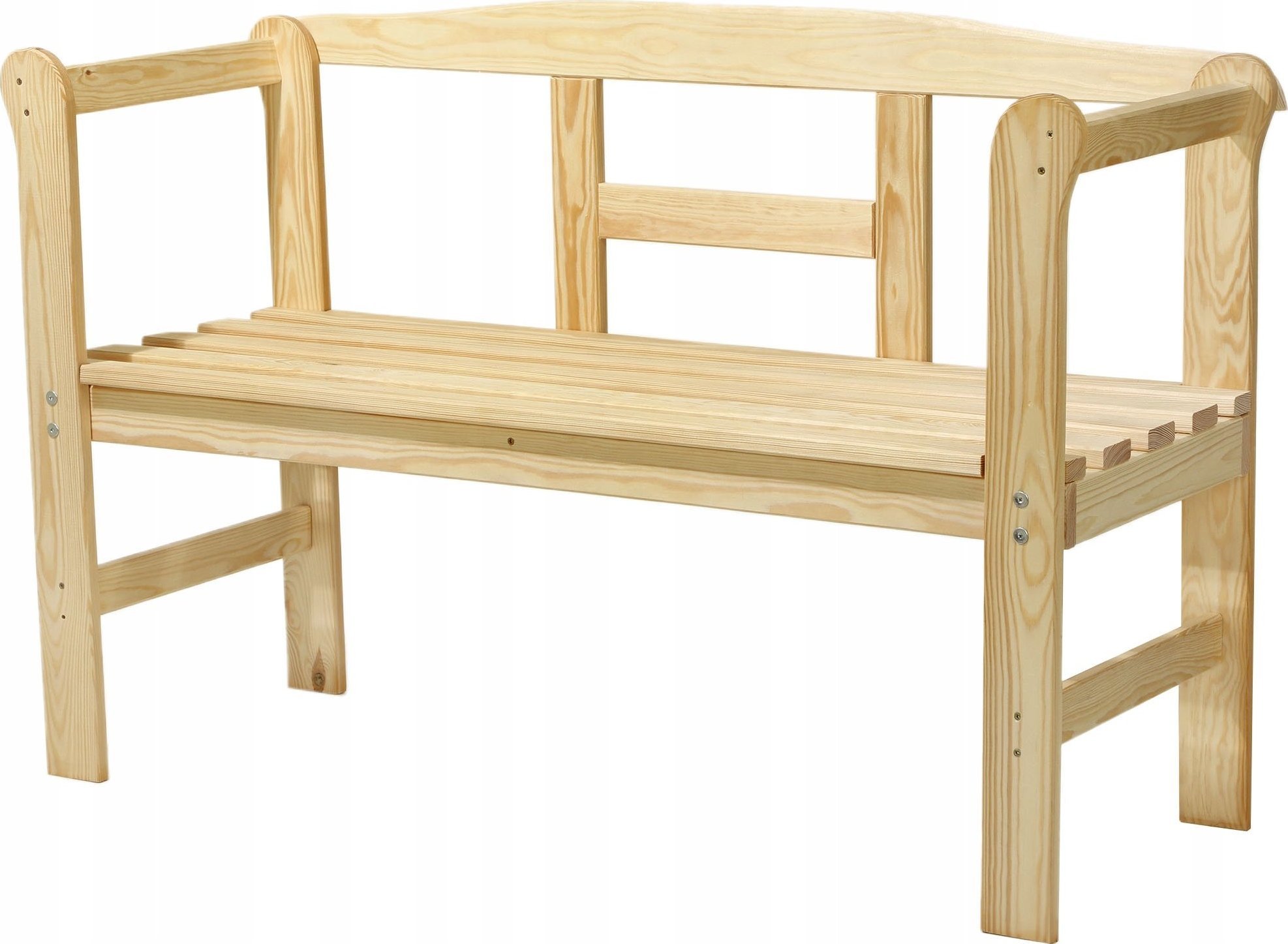 Kadax KADAX Ławka Ogrodowa Z Oparciem Drewniana Parkowa 119 cm Taras Ogród