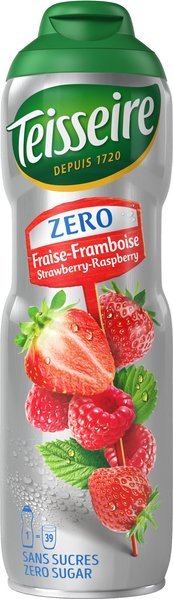 Teisseire Syrop koncentrat truskawka i malina Zero cukru 600ml - Teisseire