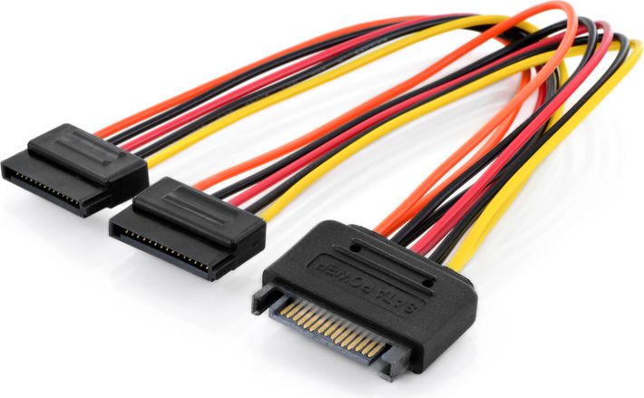 Digitus SATA 15-pin - SATA 15-pin x2, 0.3m, Wielokolorowy (AK-430405-003-M)