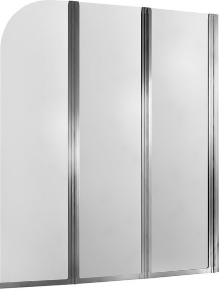 Parawan nawannowy Alkotest 170-06992P / KFA / MODERN 3 / PARAWAN 3-ELEMENTOWY CHROM OPTIC SZKŁO BEZPIECZNE 1205-1215MM / 1400MM /
