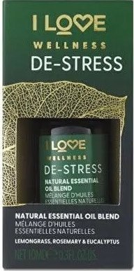 Dyfuzor zapachowy I love I Love, Wellness De-Stress, Lemongrass, Rosemary, Rucalyptus and Lavandin, Essential Oil, 10 ml Unisex