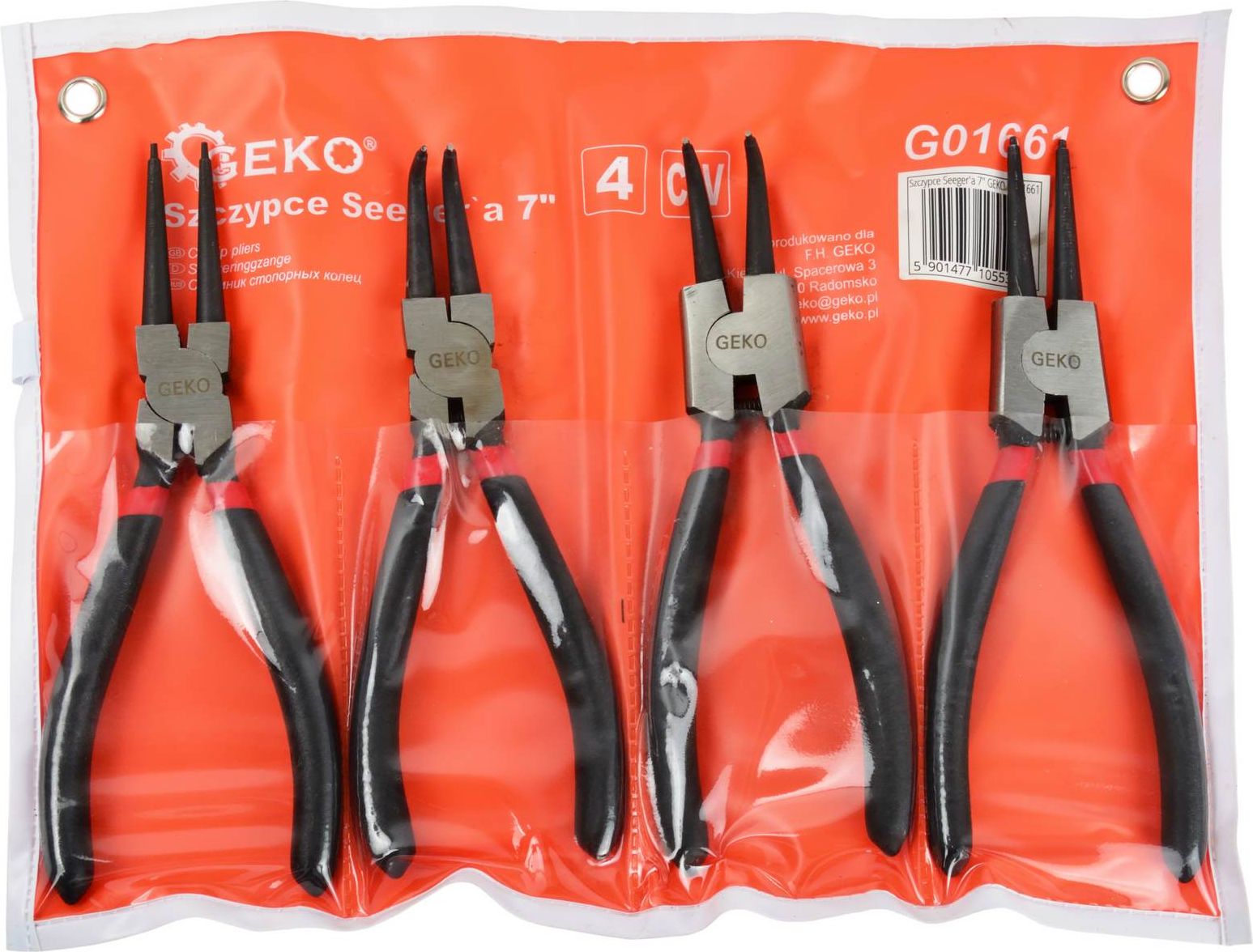 Geko Szczypce Seeger'a 180mm/7" GEKO (4/24)