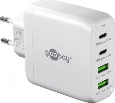 Ładowarka Goobay Wieloportowa szybka ładowarka USB-C PD (68 W), biały