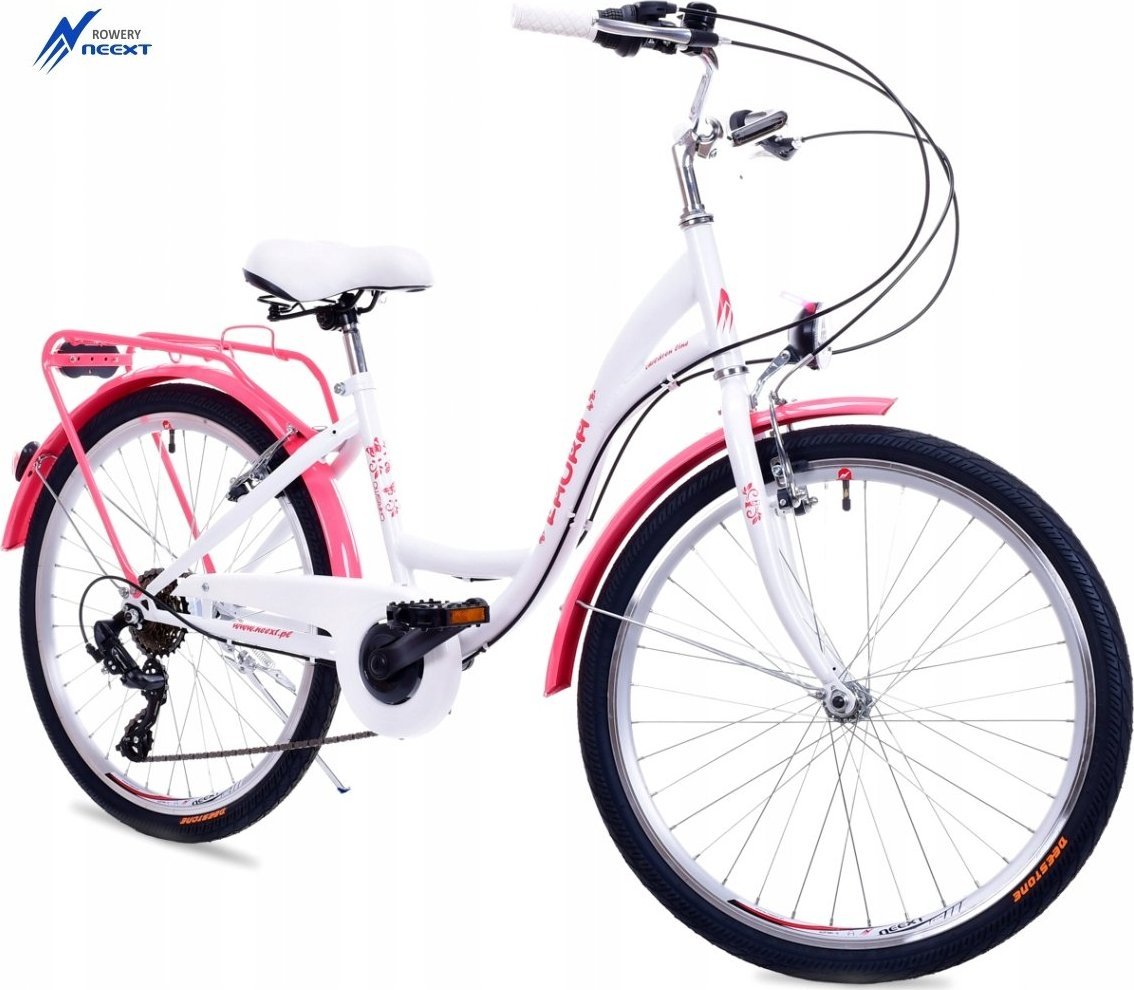 NEEXT Dziewczęcy Rower Miejski 24 LAURA 6 bieg SHIMANO