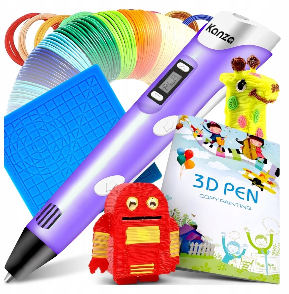 ZESTAW FIOLETOWY DŁUGOPIS 3D 310M KANZA