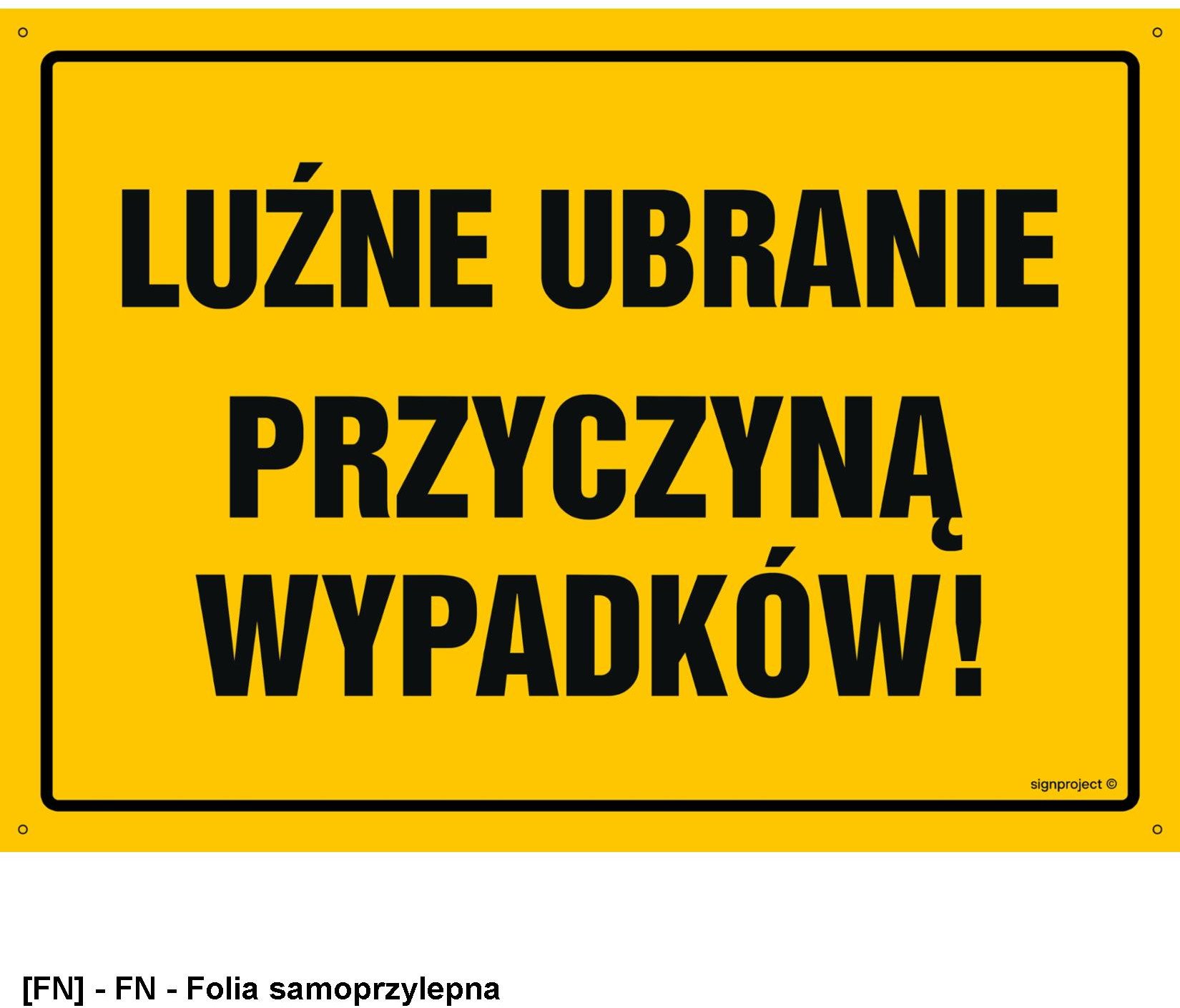 OA030 - Luźne ubranie przyczyną wypadków 800x570