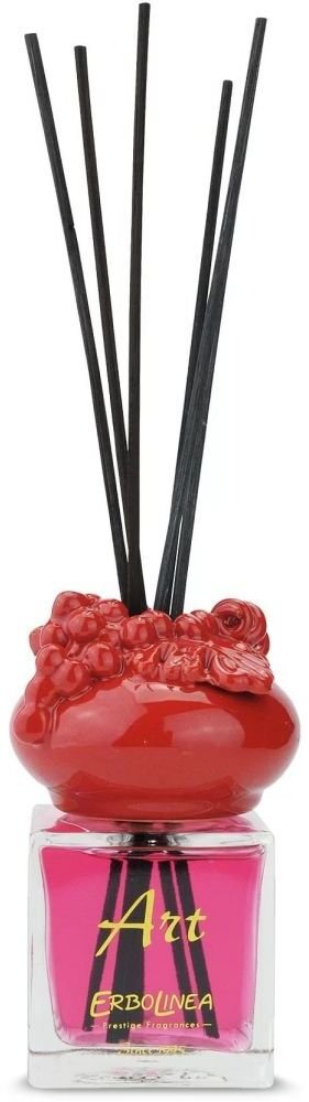 Kvapas namams su lazdelėmis Erbolinea Rosato Di Vino ERBARTROS100, dėžutėje, su keramikiniu indeliu, 100 ml