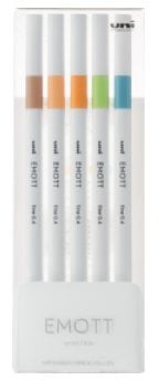 Emott fineliner 5 stk ass. Lille bord stander sæt 6