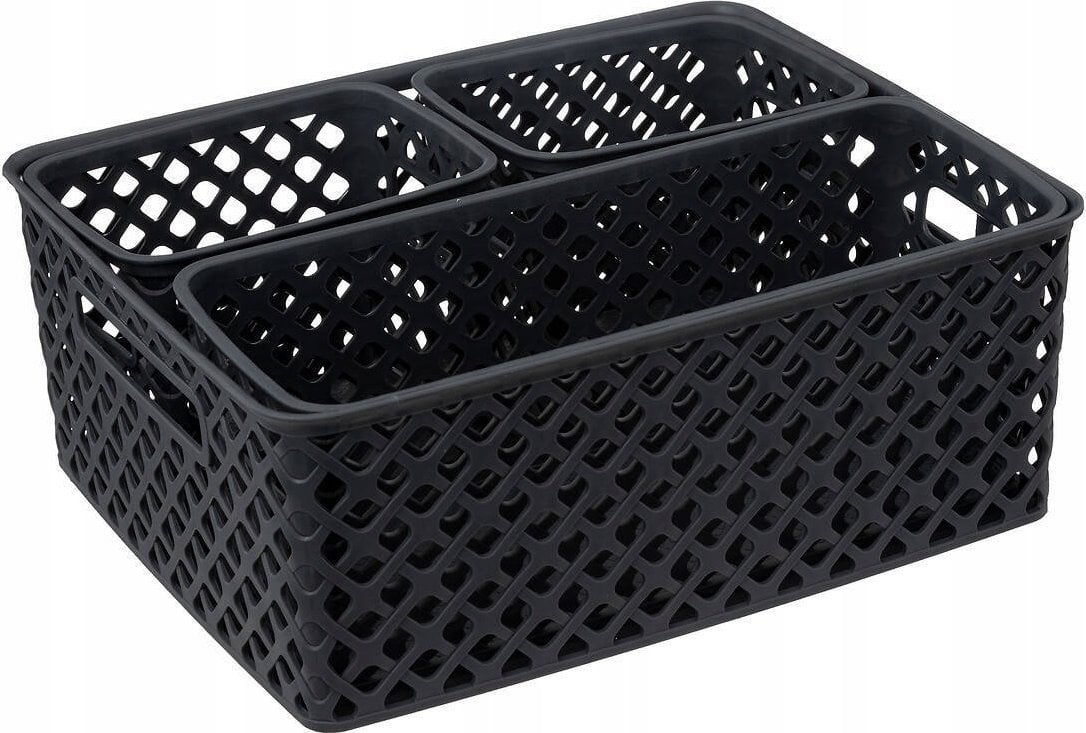 5five Zestaw plastikowych koszyczków do przechowywania FOLK, 4 szt.