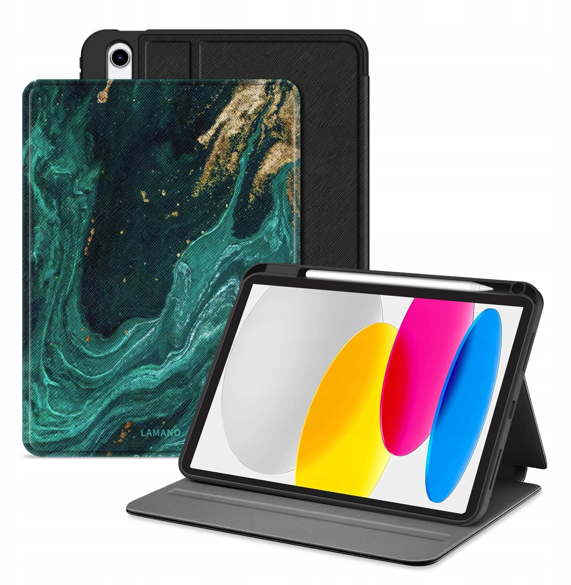 Etui na tablet 4kom.pl TECH-PROTECT LAMANO IPAD 10.9” 10 / 2022 / 11” 11 / 2025 ZIELONY AURA