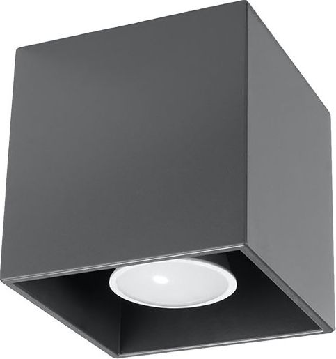 Lampa sufitowa Lumes Kwadratowy plafon kostka antracyt - EX537-Quas
