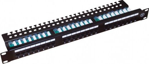 Alantec Patch panel UTP kat.5e 24 porty LSA z półką 1U/19" (PK013)