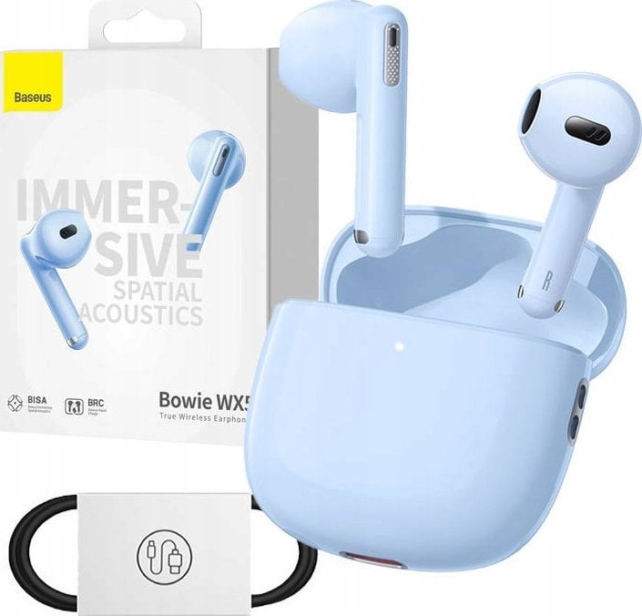 Słuchawki Baseus Bowie WX5 True Wireless niebieski