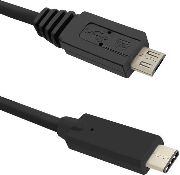 Kabel USB Qoltec USB-C - microUSB 1.2 m Czarny (50476)