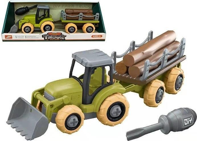 Artyk Mini farma traktor z przyczepą do skręcania