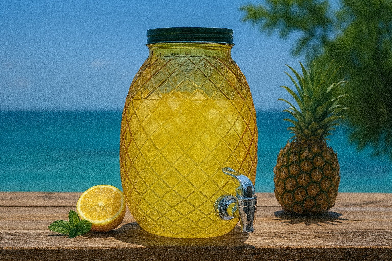 Słoik z kranem 4 L Ananas 6179