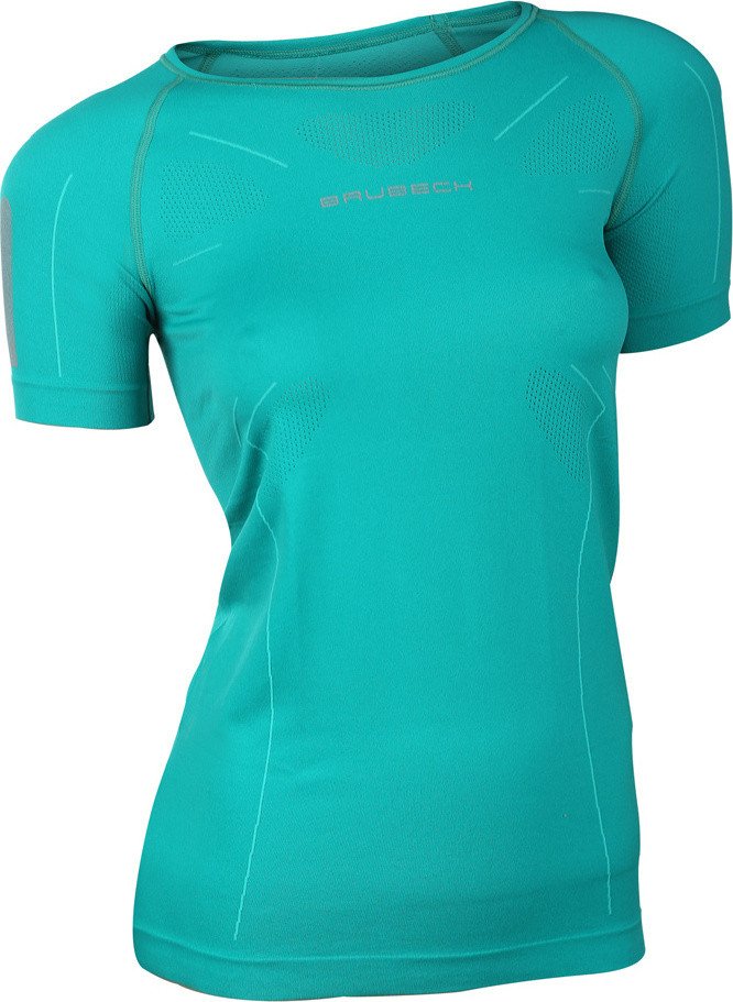Koszulka damska Brubeck Athletic lazurowa zieleń SS11080 M