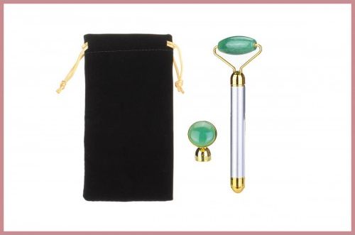 Yeye Roller do masowania twarzy z wibracjami zielony jadeit