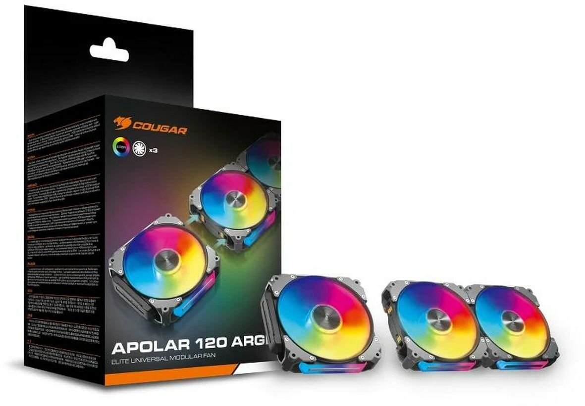 Cougar Wentylator do Obudowy Apolar 120 12 cm Czarny ARGB