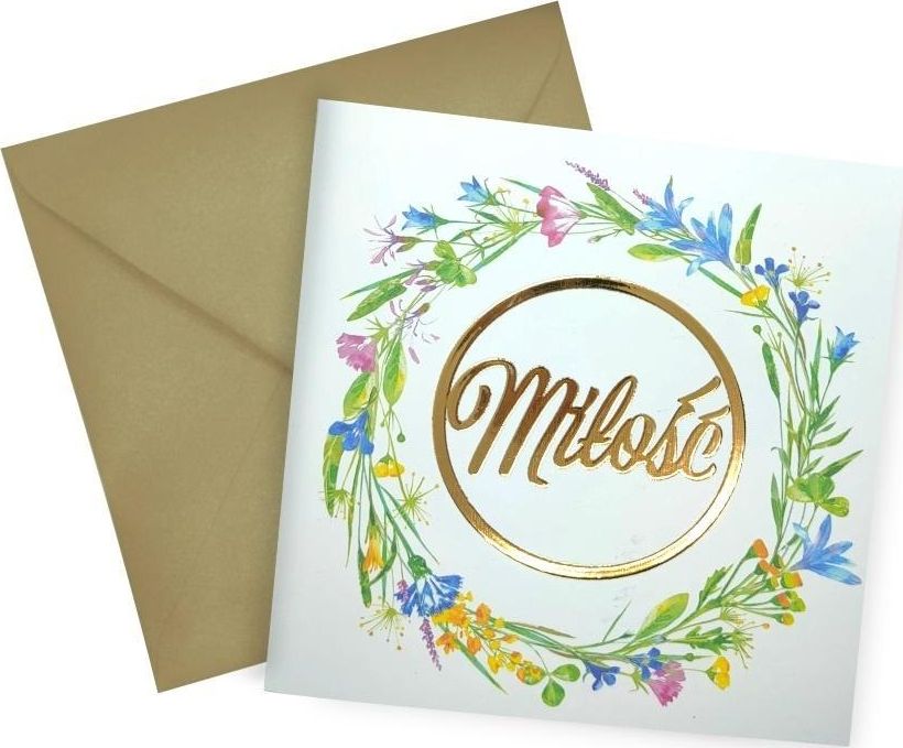 HENRY Karnet KW Ślub Kwiaty Lakier 3D