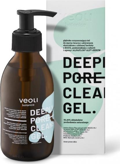 Veoli Botanica Deeply Pore Cleansing Gel głeboko oczyszczający żel do mycia twarzy z ekstraktem z zielonej herbaty 200ml