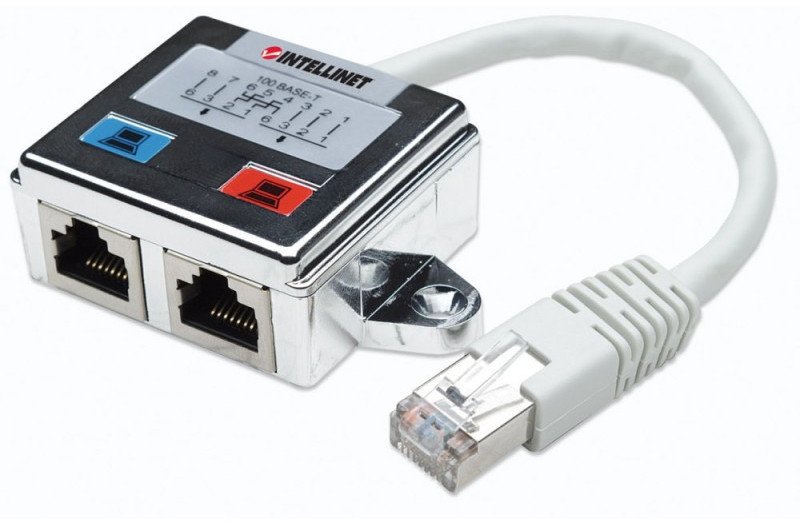 Intellinet Network Solutions adapter sieciowy rozdzielacz RJ45x2 STP (504195)