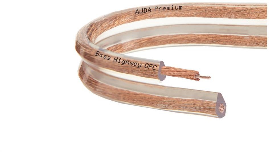 Przewód głośnikowy z żyłą basową TLgYp 2x1,5 CU OFC miedź beztlenowa PREMIUM BASS HIGHWAY AUDA /100m/
