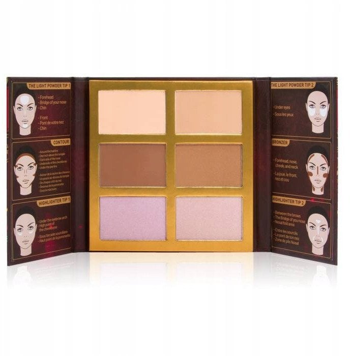 J.CAT BEAUTY_Symphony Face Obsession paleta do konturowania twarzy 101 Light / Medium 27,5g