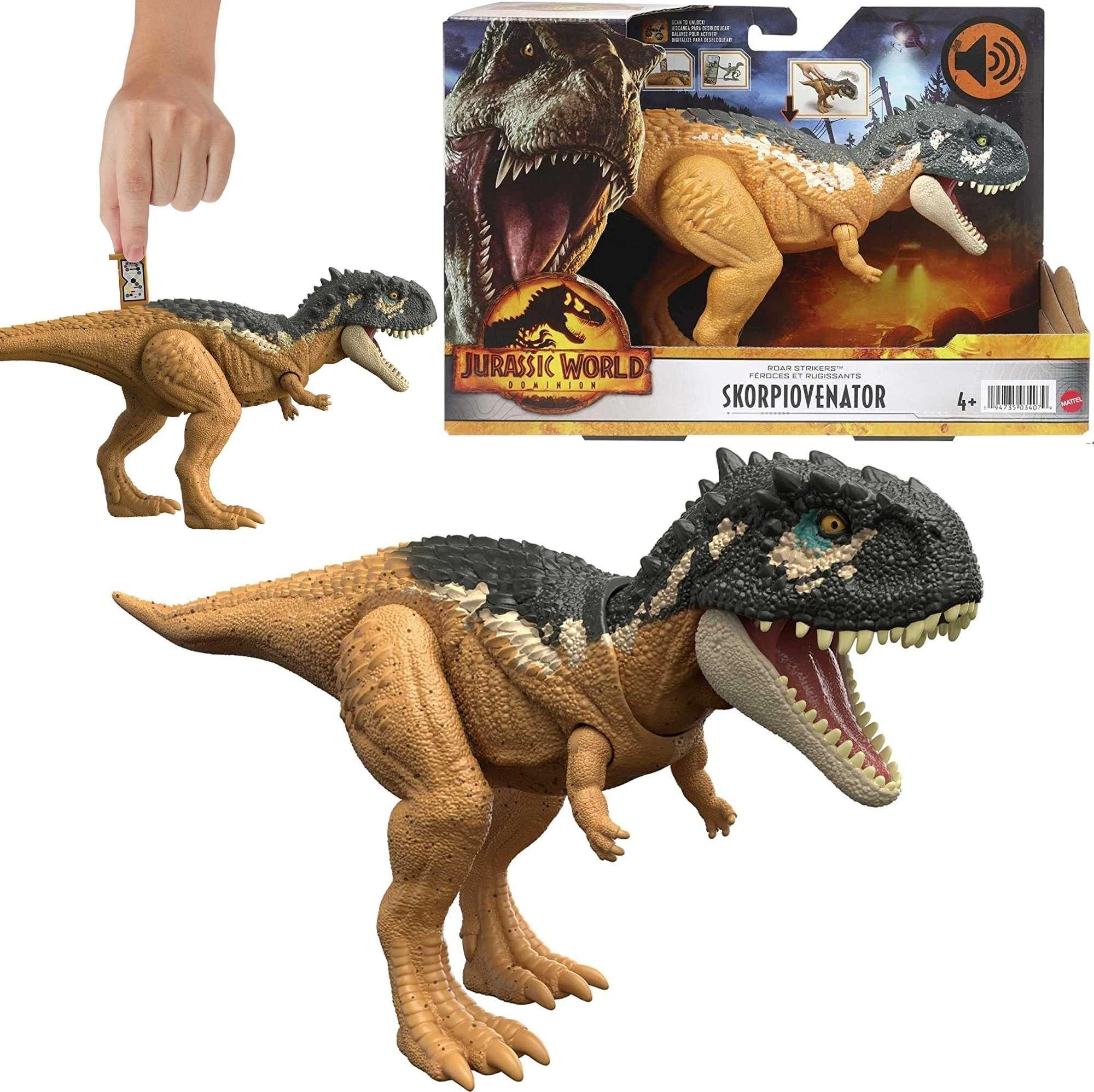 Figurka Mattel Jurassic World Dinozaur Figurka Skorpiovenator z dźwiękiem
