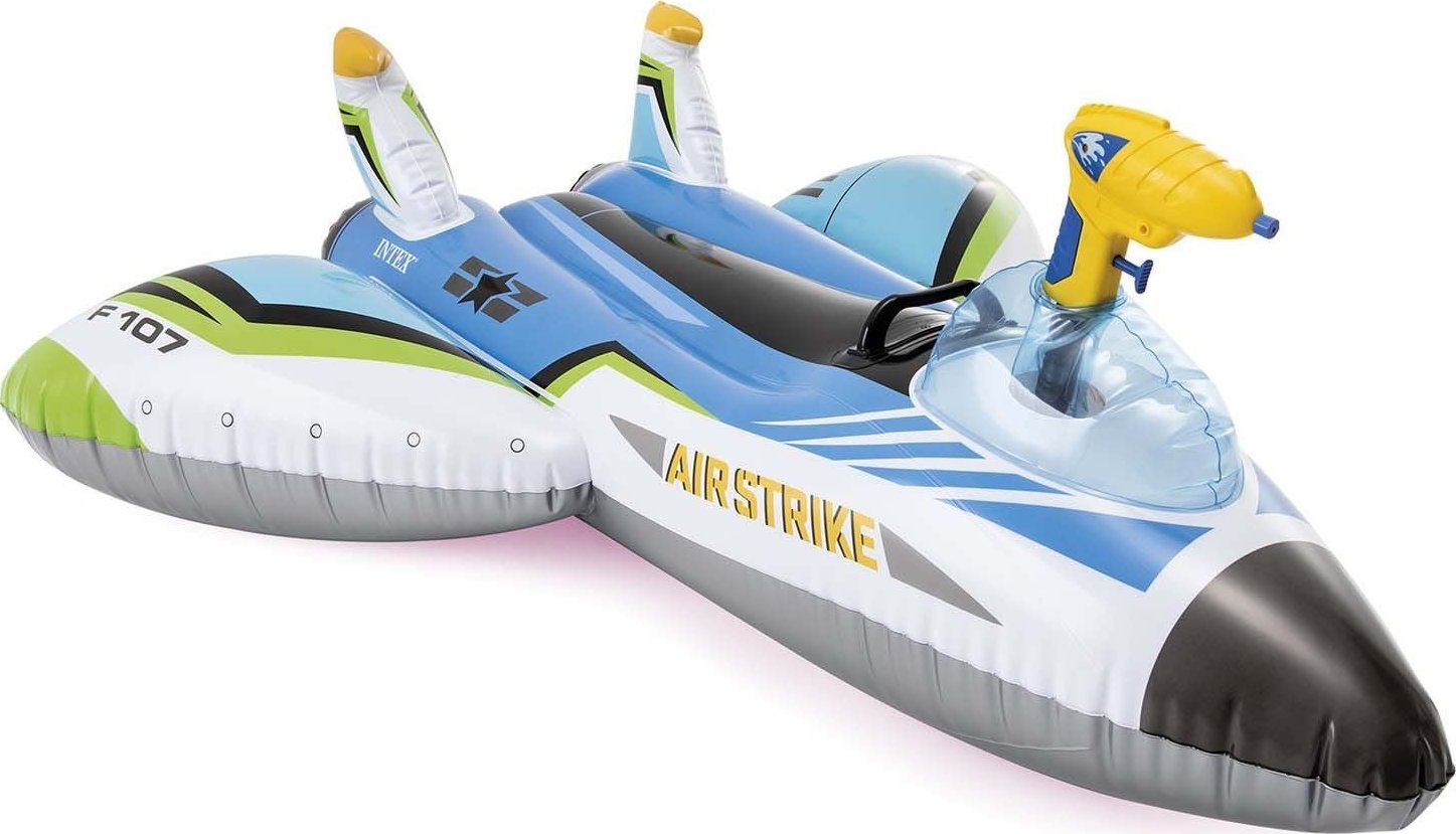 Intex Samolot dmuchany z działkiem, Intex, 117x117 cm, niebieski