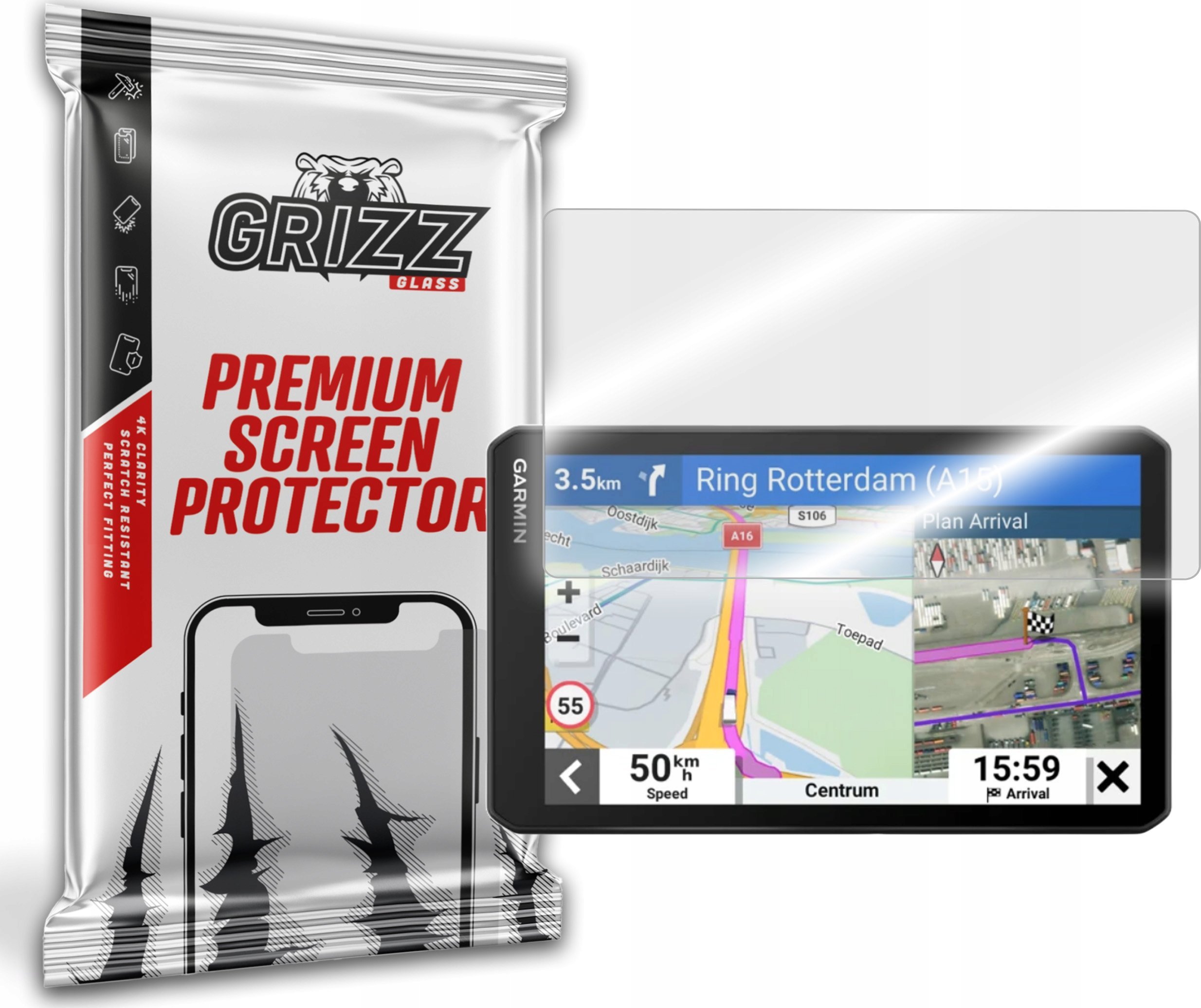 GrizzGlass Szkło hybrydowe GrizzGlass HybridGlass Garmin dezl LGV710