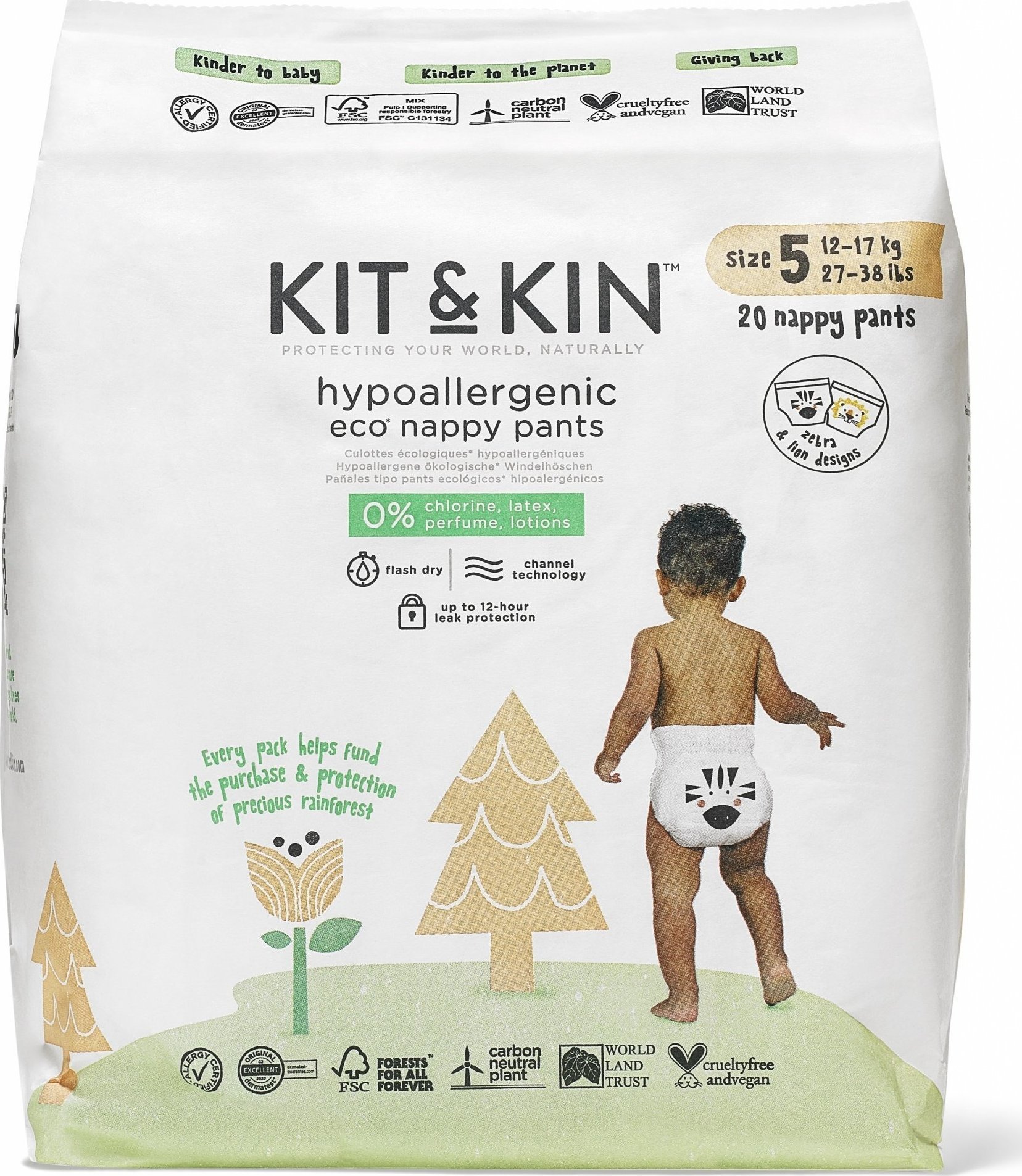 Kit and Kin Pieluchomajtki Nappy Pants 5, 12-17 kg, 20 szt.