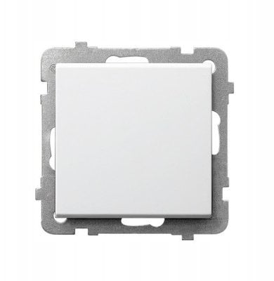 Ospel SONATA Łącznik jednobiegunowy biały matowy ŁP-1R/m/75