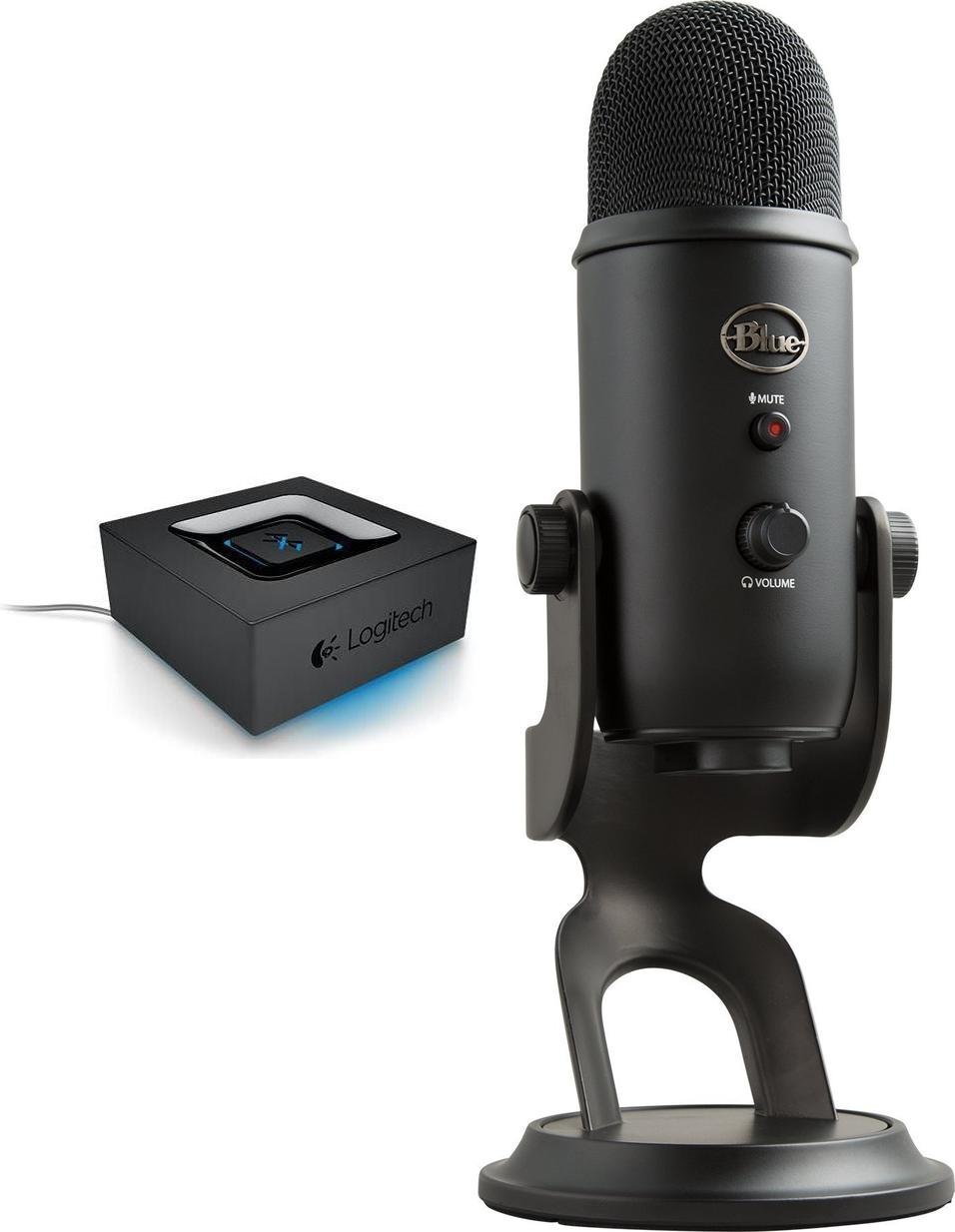 Adapter bluetooth Logitech Audio minijack 3,5mm (980-000912) + Yeti USB Blackout (988-000229)