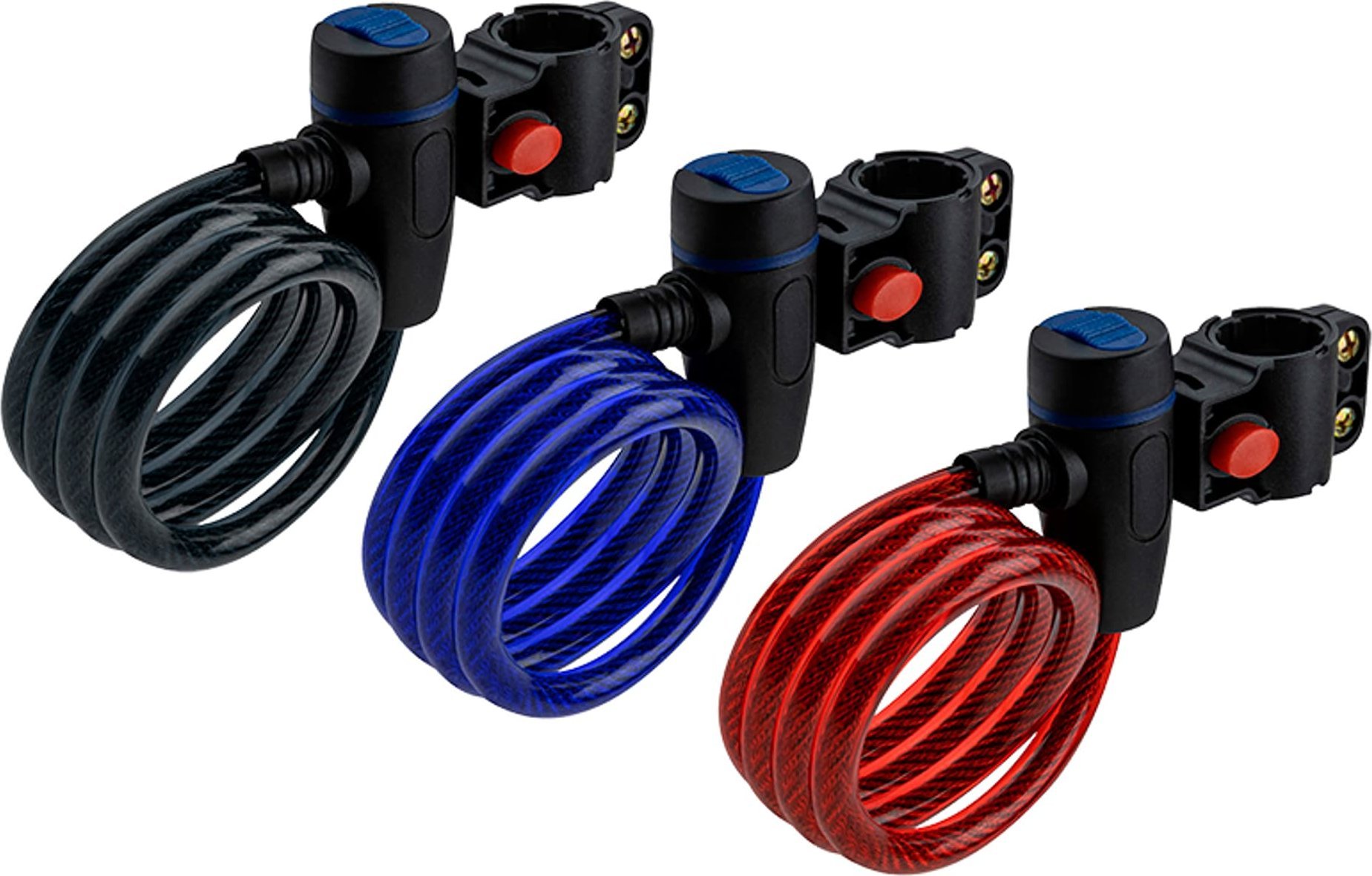 Blow 64-002# Blokada rowerowa 1m+2 kluczyki mix kolor