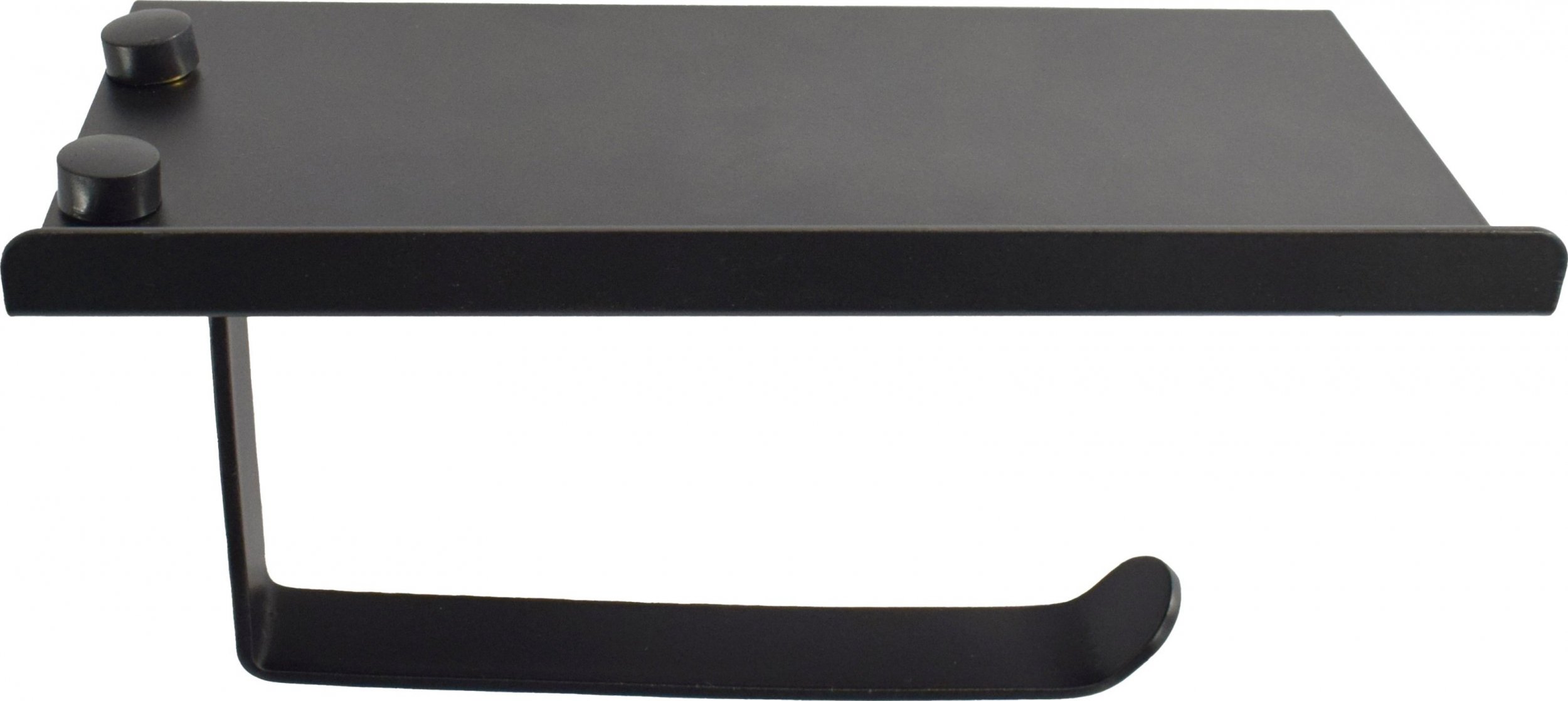 Sepio Uchwyt na papier toaletowy z półką CZARNY