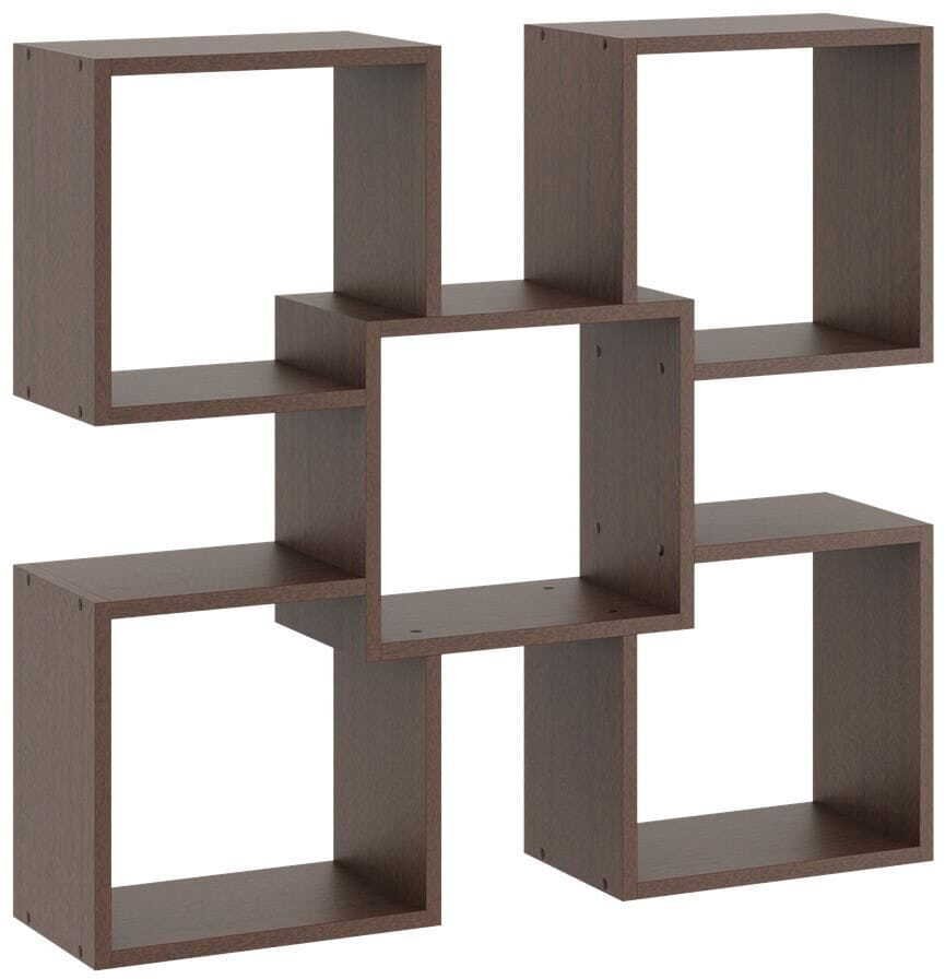 Ozdobna półka ścienna, wisząca, Marta, 98x18x91 cm, wenge, mat