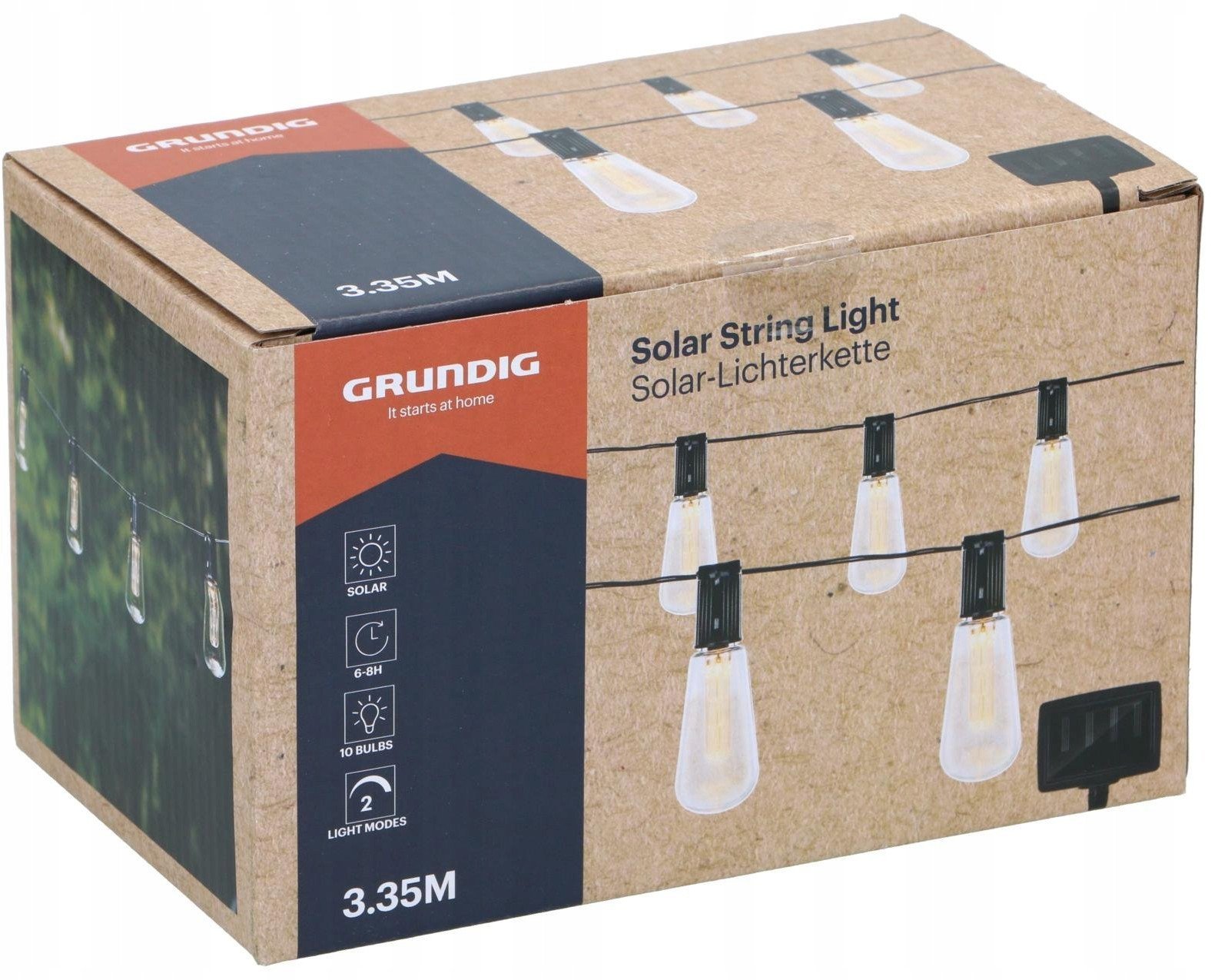 Lampki choinkowe Grundig - Lampki ogrodowe solarne LED 3,35 m