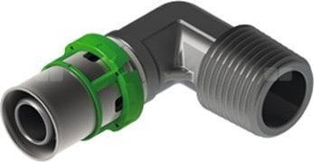 Kolano 90 stopni GZ zaprasowywane MultiSkin mosiądz/cynowany 20x1/2